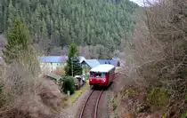 Am 13.02.19 fuhr 772 140 wieder als ersatz für einen 641 zwischen Rottenbach und Katzhütte. Hier als RB 29877 in Glasbach.