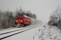 245 027 mit IC 2152 zu sehen am 11.01.19 kurz vor Jena am Hp Neue Schenke.