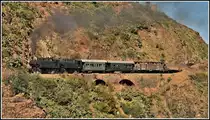 Eritrean Railways steamtrain special mit 442.55 und 442.56 zwischen Shegerini und Asmara auf rund 2200m ü.M. (18.01.2019)