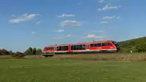 Eine RB34 nach Frankfurt Hbf zwischen Glauburg-Glauberg und Altenstadt-Lindheim. Aufgenommen am 12.9.2018 17:37