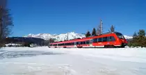 2442 200 als REX 5416 (Innsbruck Hbf - München Hbf Gl. 27-36) bei Seefeld in Tirol, 27.02.2019.