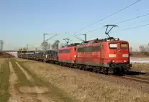 151 031 & 151 037 bei Bornheim am 27.02.2019