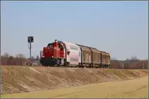 Messfahrt gezogen von DH 1700.1 an diesem sonnigen 28.02.2019 bei Söding. 
