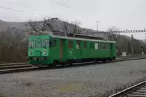 Swiss Rail Traffic (SRT)
Güterverkehr ab und nach Rekingen via RBL.
Makies-Triebwagen BDe 576 059, ehemals SOB, im Dienste von SRT.
Bei der Ankunft in Rekingen als Lokzug am 1. März 2019.
Bildausschnitt Fotoshop.
Foto: Walter Ruetsch
