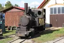 MPZ  3  (Cn2t, Breitfeld Danek, Type RIIIc, Bauj. 1919, Fab.Nr. 165) am 29.September 2018 vor dem Lokschuppen der MPZ-Endstelle Dul Jindrich.