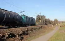 Ein Blick auf einen Güterzug aus Belgien nach Aachen-West. 
Aufgenommen an der Gemmenicher-Rampe am Gemmenicher-Weg auf dem Montzenroute. 
Bei schönem Frühlingswetter am 26.2.2019.