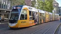 Freiburg im Breisgau - Straßenbahn CAF Urbos 307 - Aufgenommen am 12.10.2018 