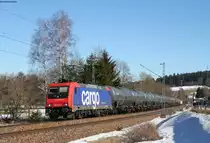 Re 482 047-8 mit dem DGS 45610 (Rümlang-Mainz Bischofsheim) bei St.Georgen 18.2.19