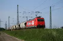 HGK (mittlerweile RheinCargo) 185 588 // Aufgenommen an der südlichen Ausfahrt des Bahnhofs Hürth-Kalscheuren. // 24. Mai 2009
