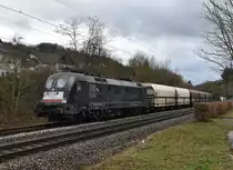 Am Freitag den 8.März 2019 kommt mir in Neckargerach die für die NIAG fahrende MRCE 182 599-1 vor die Linse auf ihrem Weg nach Nordwest. 