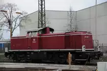 295 096-2 der Pfalzbahn, abgestellt in Mannheim Rheinau, 14.03.2019. 