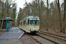VGF Düwag O Wagen 111 am 16.03.19 bei einer Sonderfahrt in Frankfurt Oberschweinstiege 