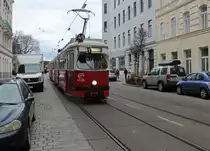 Wien Wiener Linien SL 49 (E1 4536 + c4 1337 (Bombardier-Rotax 1974 bzw. 1975)) VII, Neubau, Westbahnstraße am 11. Feber / Februar 2019.