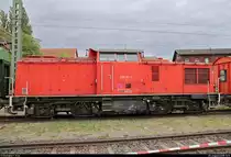 298 161-1 (108 161-1 | DR V 100) der Traditionsgemeinschaft Bw Halle P e.V. steht anlässlich des Sommerfests des DB Museums Halle (Saale) unter dem Motto  Diesellokomotiven der ehemaligen DR  auf dem Gelände der DB Werkstatt Halle (Saale).
[25.8.2018 | 14:11 Uhr]