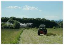 SPz 8454 am 18.5.2007 von K�flach nach Graz mit 671 der GKB kurz vor S�ding.