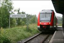 Ein 648er rollt als RB52  Volmetalbahn  am Morgen des 21.06.07 von Dortmund in den Endbahnhof L�denscheid ein.