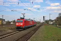 DB Cargo 185 110-4 und 185 xxx-x am 30.03.19 in Frankfurt Höchst 