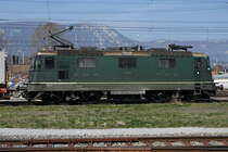 Re 420 330-3 auf Rangierfahrt in Solothurn am 1. April 2019.
Foto: Walter Ruetsch