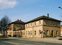 23.03.2006 Kulmbach, der Bahnhof - bald findet unter der Plassenburg wieder das Bierfest statt.