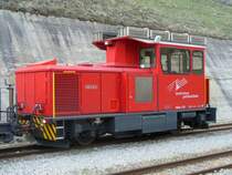 MGB - Rangierlok HGm 2/2  75 ( NIKLAUS ) im Bahnhofsareal von Zermatt am 18.04.2007