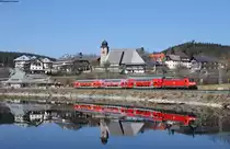 146 235-7 mit der RB 17271 (Freiburg(Brsg)Hbf-Seebrugg) bei Schluchsee 29.3.19