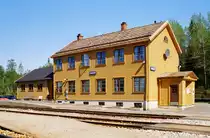 04.06.2007	Norwegen, an der E6, Bahnhof Majavatn, Strecke Bodø - Trondheim