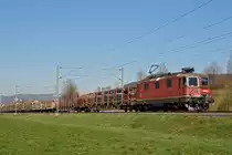 Re 420 289-1 fährt Richtung Bahnhof Sissach. Die Aufnahme stammt vom 21.03.2019.
