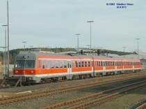 614 013-1 am 02.02.2002 im Bahnhof Hof.