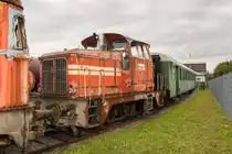 Im Eisenbahnmuseum Ampflwang war völlig überraschend eine Henschel DH 240 zu sehen. Aufgenommen am 7. Oktober 2018. 