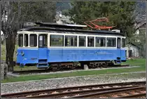 Xe 2/4 Nr.4 ex RhSt (Rheintal Strassenbahn Altstätten - Berneck) steht als Denkmal in S.Maria Maggiore. (10.04.2019)