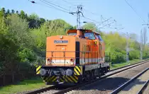 LOCON 211 (92 80 1293 502-1 D-LOCON) Richtung Bf. Berlin-Lichtenberg am 16.04.19 Bf. Berlin-Hohenschönhausen.