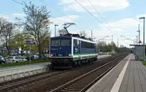 155 045 (155 238) der Press rollte am 10.04.19 Lz durch Wittenberg-Altstadt Richtung Dessau.