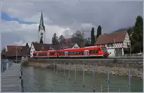 Zwei DB VT 650 sind bei Sipplingen als RB 22765 auf dem Weg nach Friedrichshafen. 

19. März 2019