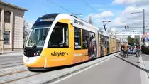 Freiburg im Breisgau - Straßenbahn CAF Urbos 307 - Aufgenommen am 16.03.2019