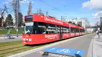 Freiburg im Breisgau - Straßenbahn Düwag 260 - Aufgenommen am 16.03.2019