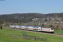 146 556-6 mit dem IC 2280/RE 52280 (Singen(Htw)-Stuttgart Hbf) bei Möhringen 18.4.19