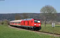 245 036 mit dem RE 22321 (Donaueschingen-Ulm Hbf) bei Nendingen 18.4.19