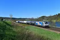 185 681 mit DGS 48959 am 19.04.2019 bei Sandbach. 