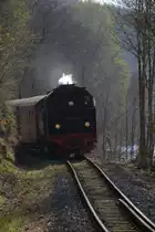 99 6001 kurz vor Gütersberge. 20.04.2019 17:42 Uhr.