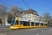 Be 6/10 Tango 169, auf der Linie 11, fährt zur Haltestelle am Bahnhof SBB. Die Aufnahme stammt vom 16.02.2019.