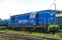 05.09.2017, Polen, Bahnhof Kolobrzeg (Kolberg). Diesellok SM31-145 (98 51 8 620 073-1)