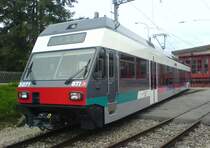 asm / ( BTI ) - Stadler Gelenktreibwagen Be 2/6 507 im Bahnhofsareal von T�uffelen am 09.03.2007