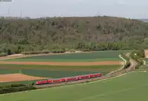 111 212-7 mit dem RE 19055 (Lauda-Stuttgart Hbf) bei Kirchheim 25.4.19