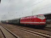 CLR mit 229 147-4 (92 80 1229 147-4 D-CLR) im Bahnhof Berlin Flughafen Schönefeld als Schublok bei der Dampfsonderfahrt zum Deutschen Technikmuseum Berlin der Eisenbahnfreunde Staßfurt.

