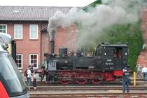 Bahnhofsrundfahrt im Betriebswerk Neuenmarkt
auf der 89 6024 am 26.05.07
