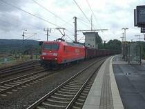 145 001-4 am 23.06.2007 mit einem Kohlezug durch Altenbeken