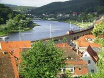 Mit knapp 30 Minuten Versp�tung durchf�hrt EC 170 am 23.06.2007 den Ort K�nigstein. 