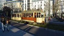 Freiburg im Breisgau - Oldtimer Tram Nr. 56 und Historischer Beiwagen Nr. 135 - Aufgenommen am 16.03.2019