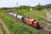 Ganz frei von Gebüsch freut´s den Fotografen. 
Nächst der Anschlussweiche zur Baustelle des Koralmtunnels rollt DH 1700.1 in Richtung Deutschlandsberg