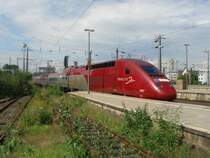 Thalys 9429 aus Paris Gare du Nord f�hrt p�nklich in den Bahnhof K�ln Hbf ein. Aufgenommen am 23.06.07